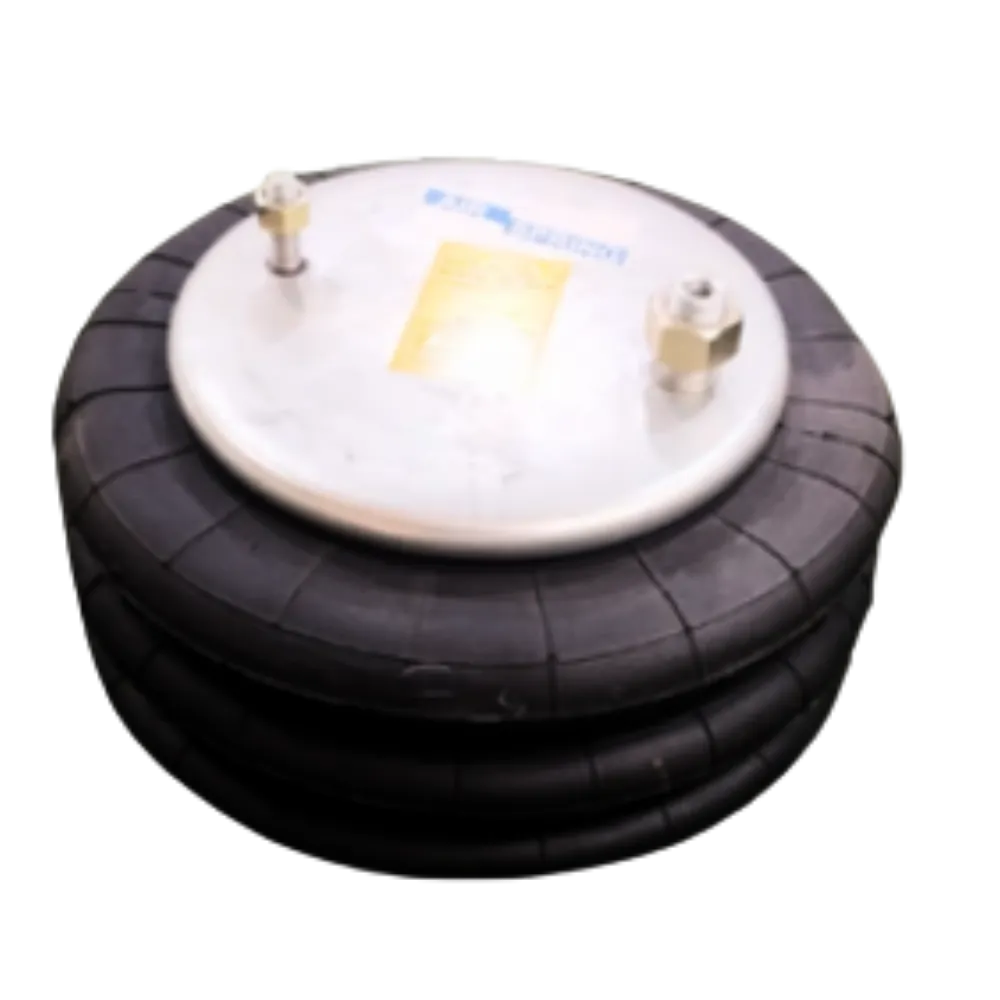 Compact air spring for commercial vehicle suspension with steel cover