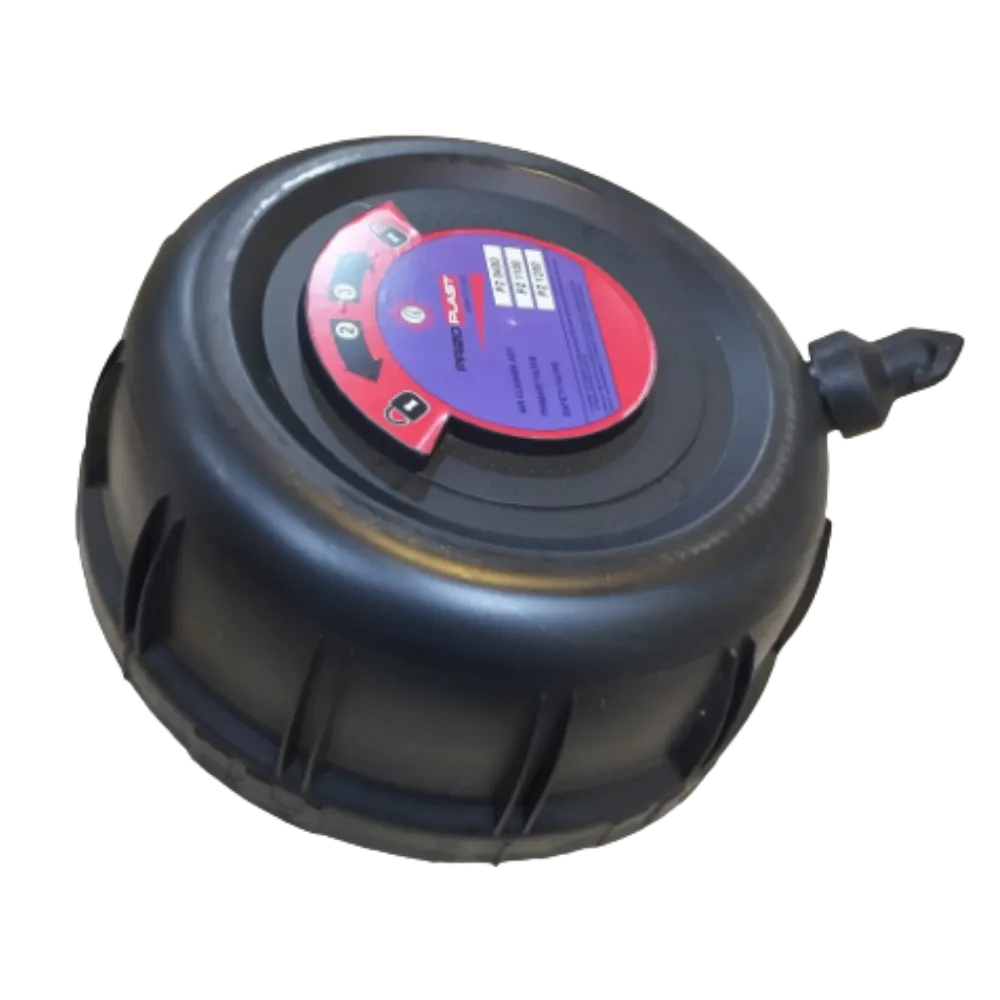 Circular plastic air cleaner assembly for vehicles