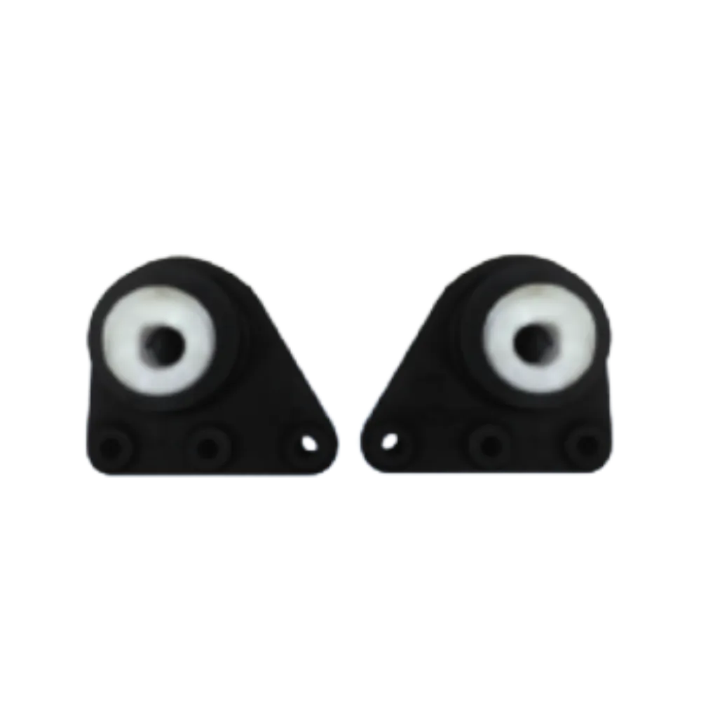 Pair of triangular rubber suspension mounts