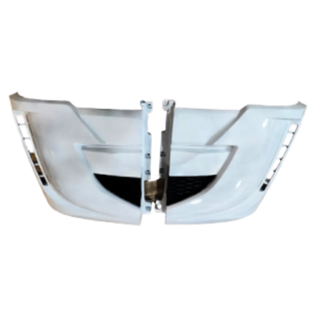 White plastic car bonnet grille frame